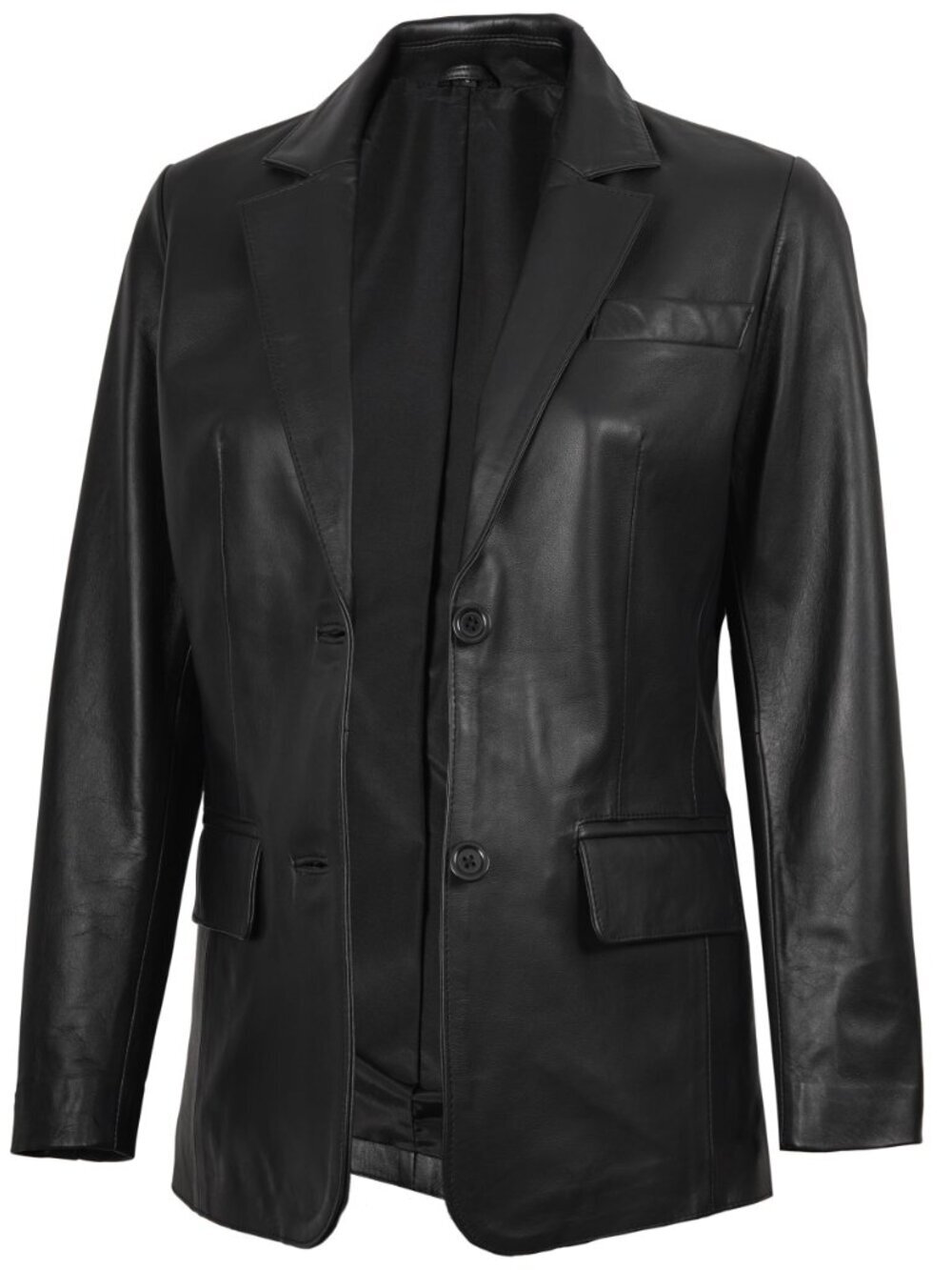 🆕 Leather Blazer Women - Casual Fashion Coat Style Real Lambskin Womens - Picture 7 of 7